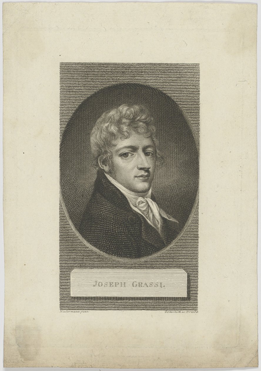 Portrait de Josef Grassi 1757-1838 - Johann Christian Benjamin Gottschick