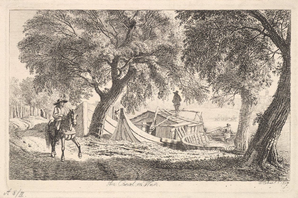 Sur le Canal à Vienne, 1819 - Johann Christian Erhard
