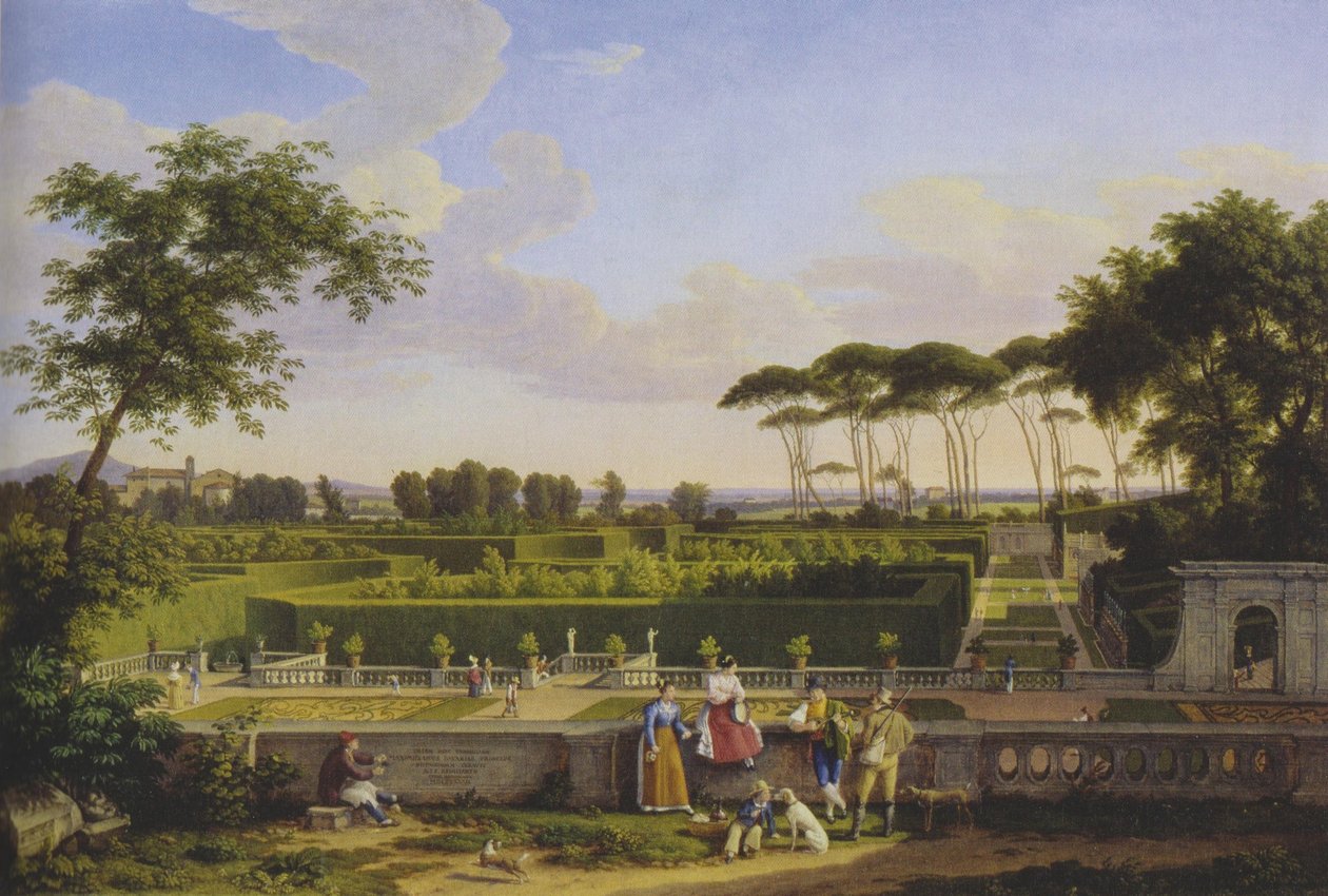 French : Dans le parc de la Villa Doria Pamphilj - Johann Christian Reinhart