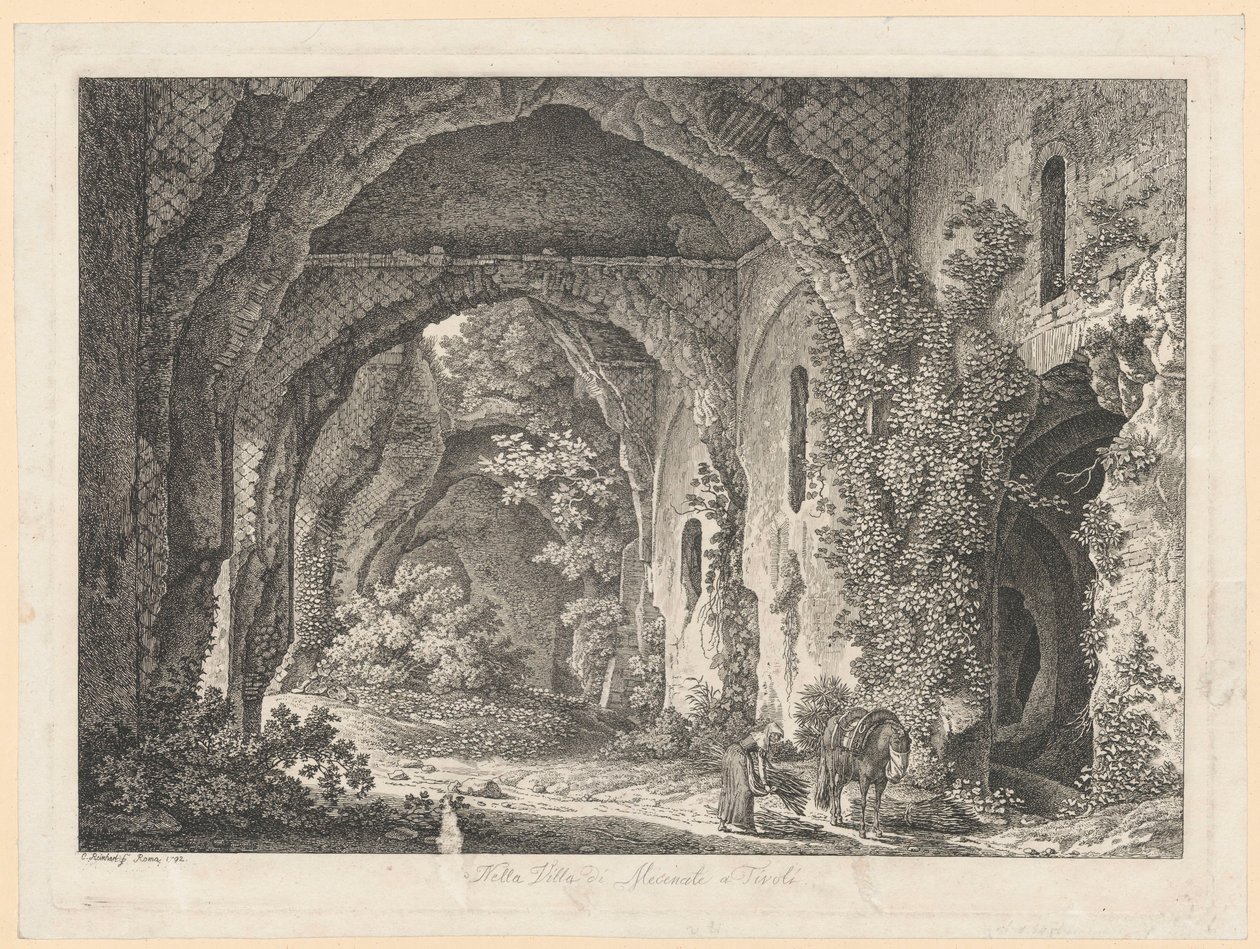 Paysage - Dans la villa de Mécénate à Tivoli - Johann Christian Reinhart