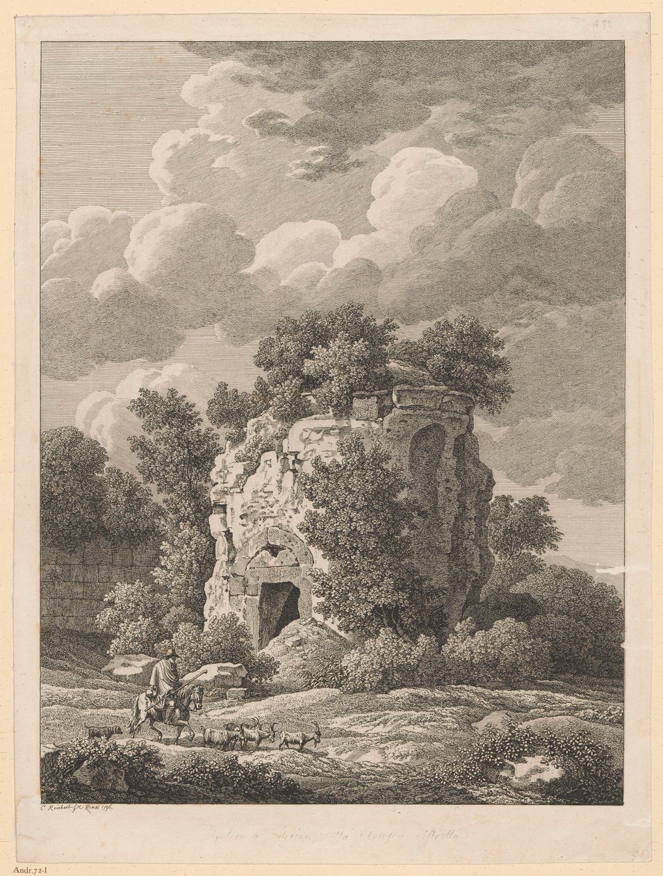 Paysage - Sepolcro a Falerium Cittae Etruscum - Johann Christian Reinhart