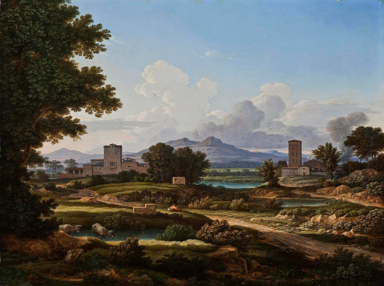Paysage romain, composé d