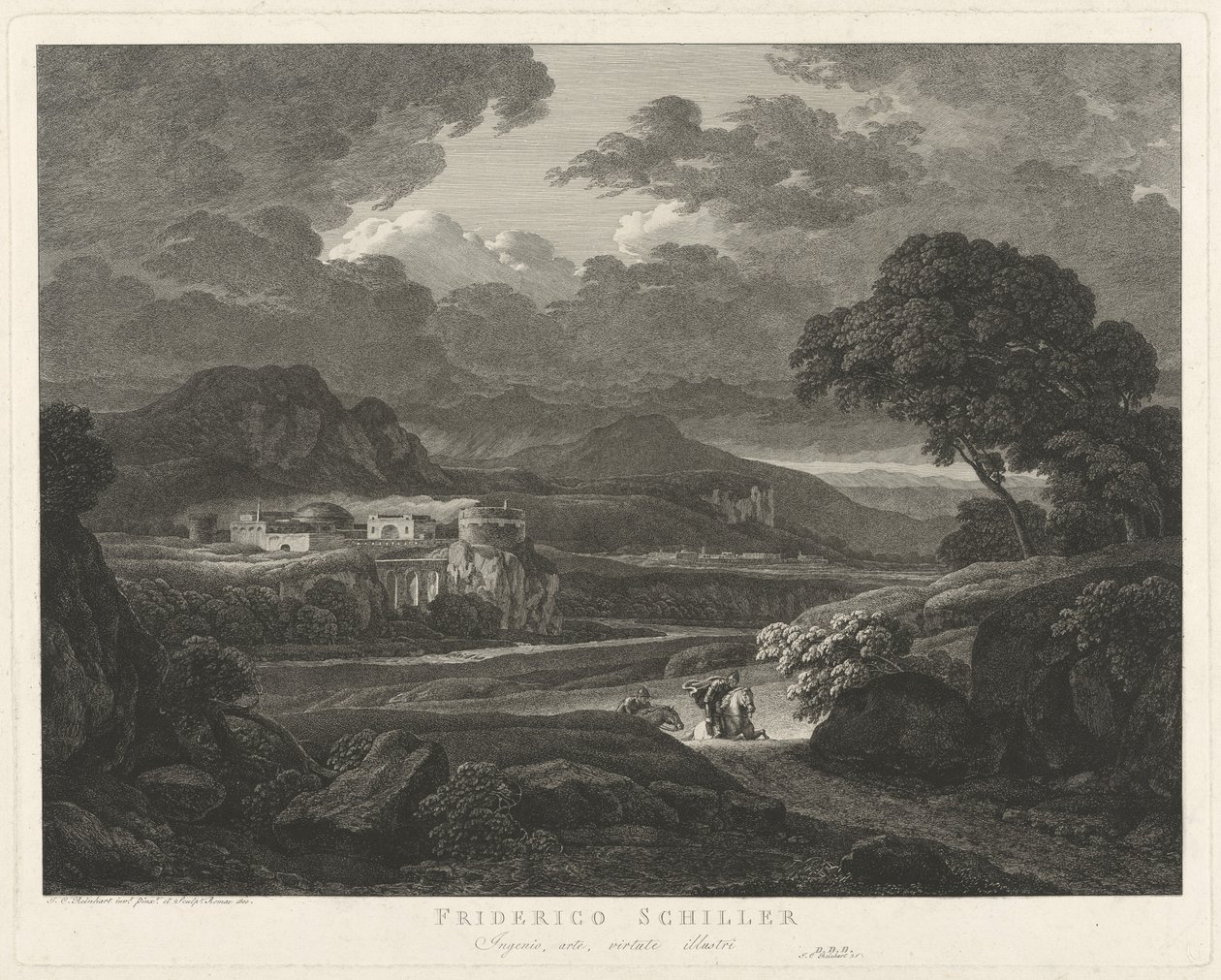 Le grand paysage héroïque, dédié à Schiller - Johann Christian Reinhart