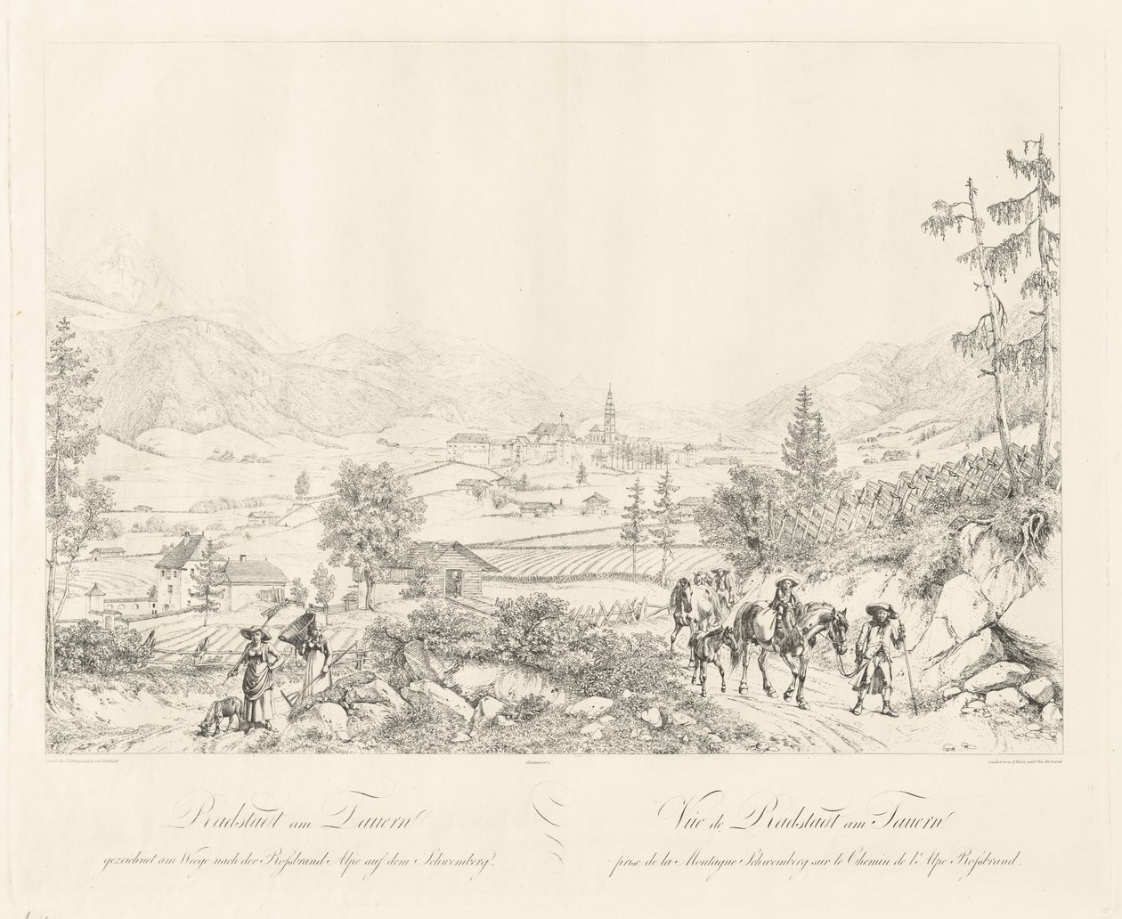 Radstadt près de Tauern - Johann Christoph Erhard and Johann Adam Klein after Carl Ludwig Friedrich Viehbeck