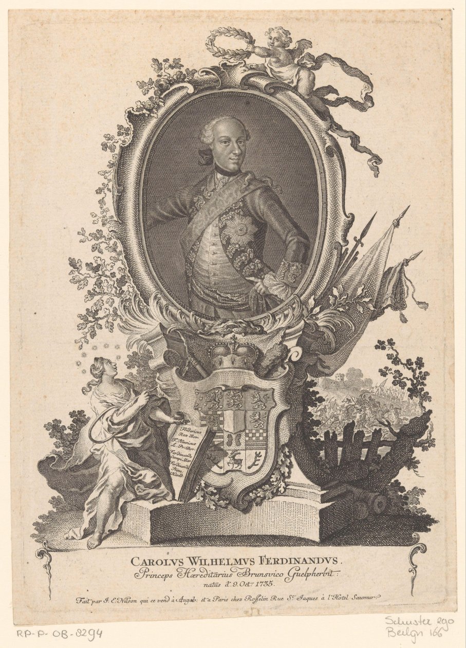 Portrait de Charles Guillaume Ferdinand de Brunswick-Wolfenbüttel - Johann Esaias Nilson