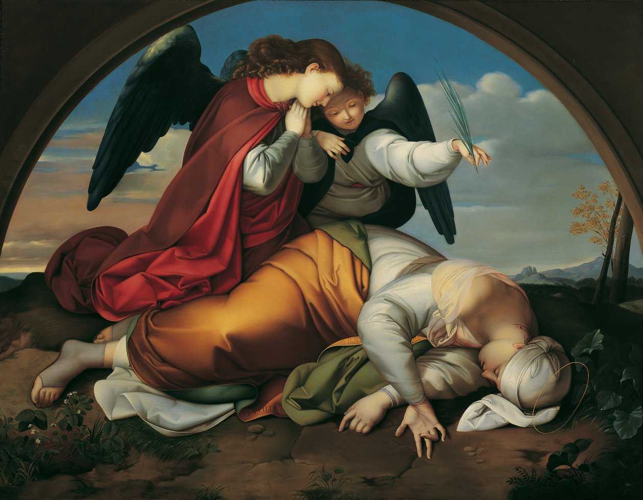 La sainte Cécile morte (version viennoise) - Johann Evangelist Scheffer von Leonhardshoff