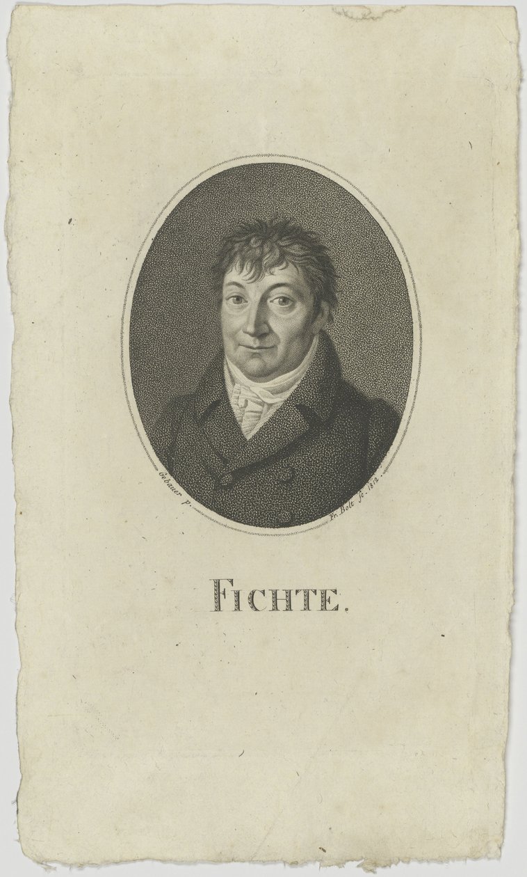 Portrait de Johann Gottlieb Fichte 1762-1814, 1812 - Johann Friedrich Bolt