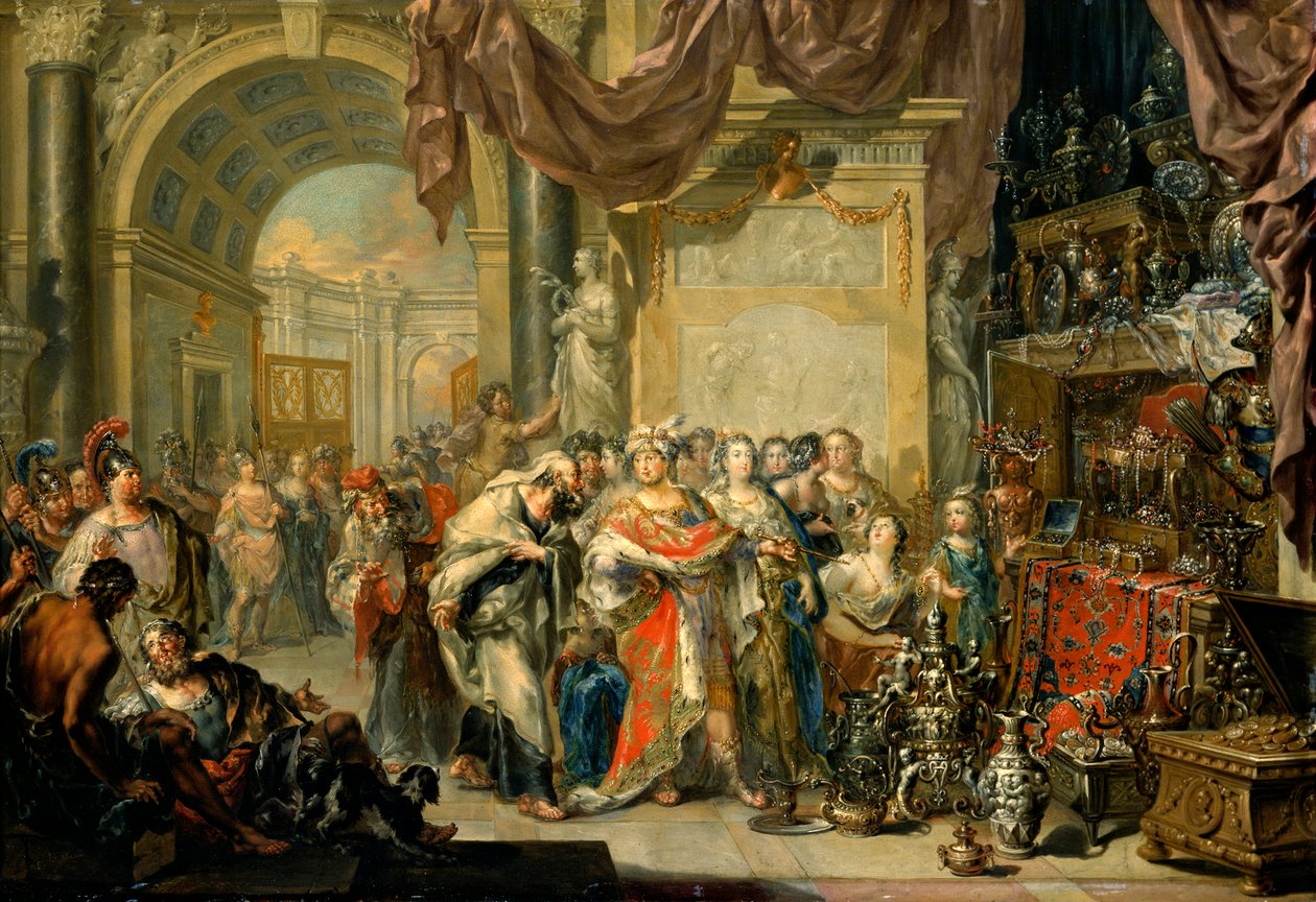 Cresus montre ses tresors a Solon - Johann Georg Platzer