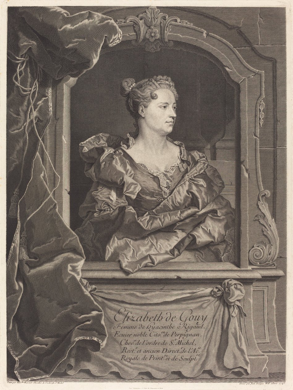 Élisabeth de Gouy, femme de Hyacinthe Rigaud - Johann Georg Wille after Hyacinthe Rigaud