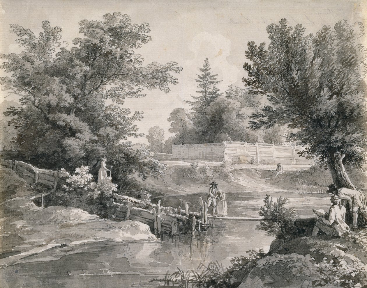 Au Hirschanger, dans le Jardin anglais - Johann Georg von Dillis