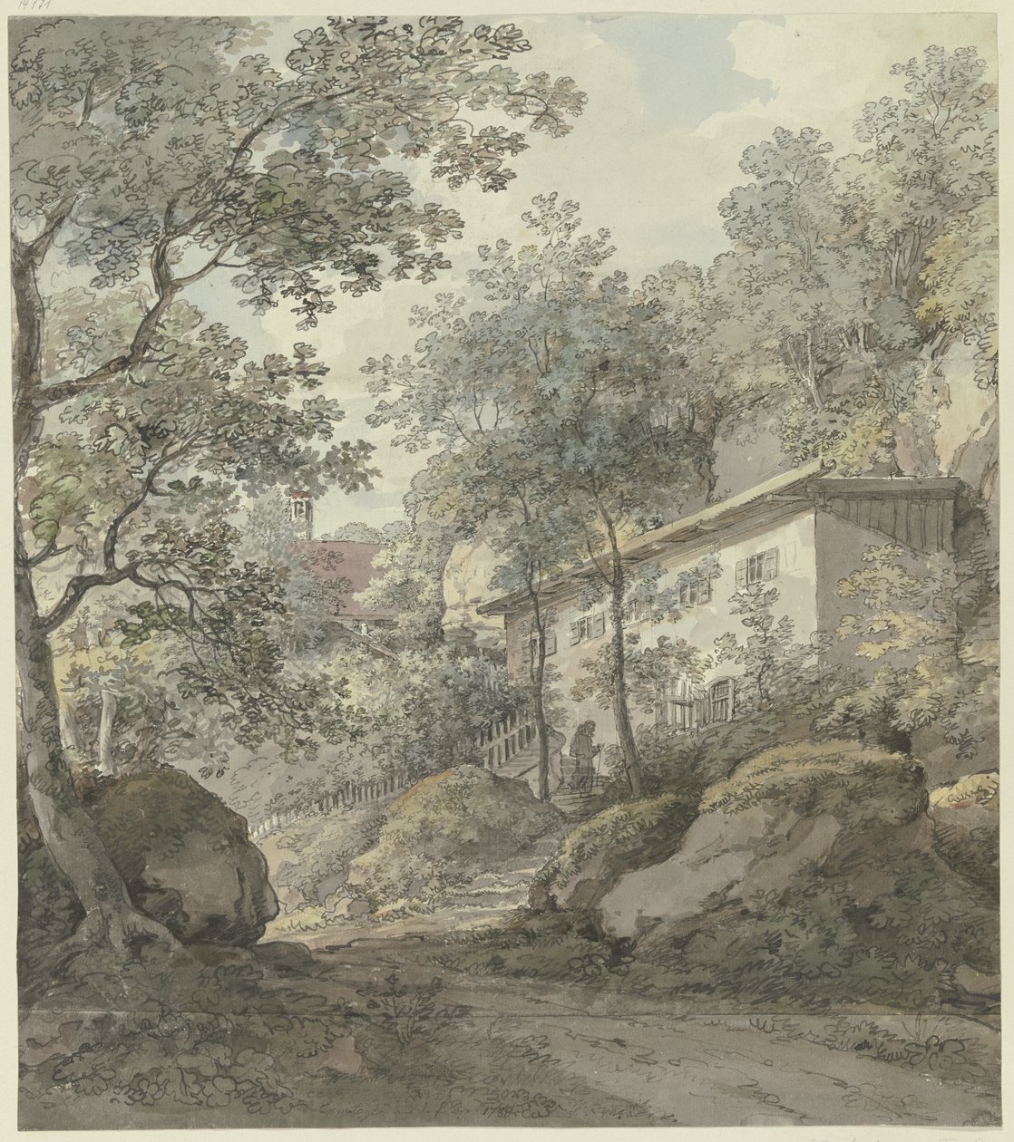 Maison sous les arbres (Ermitage) - Johann Georg von Dillis