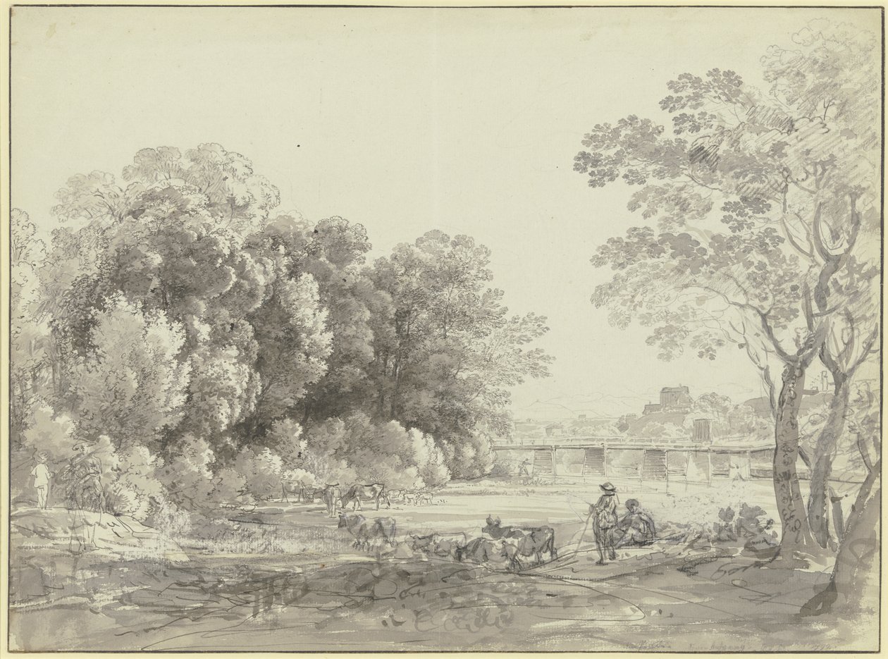 Île Prater à Munich - Johann Georg von Dillis