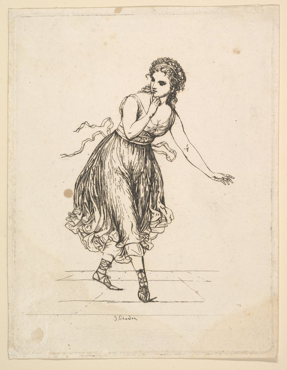 Femme Seule, de la série Le Couple Dansant Vigano - Johann Gottfried Schadow