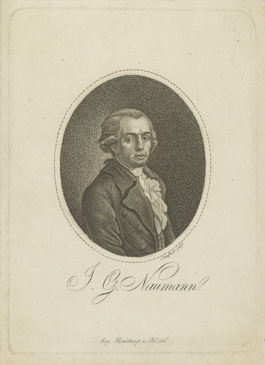 Portrait du compositeur Johann Gottlieb Naumann 1741-1801, vers 1800 - Johann Gottfried Scheffner