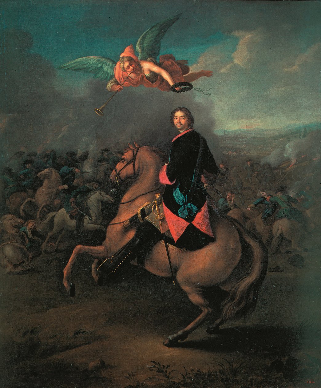 Pierre Ier à la bataille de Poltava, années 1710 - Johann Gottfried Tannauer