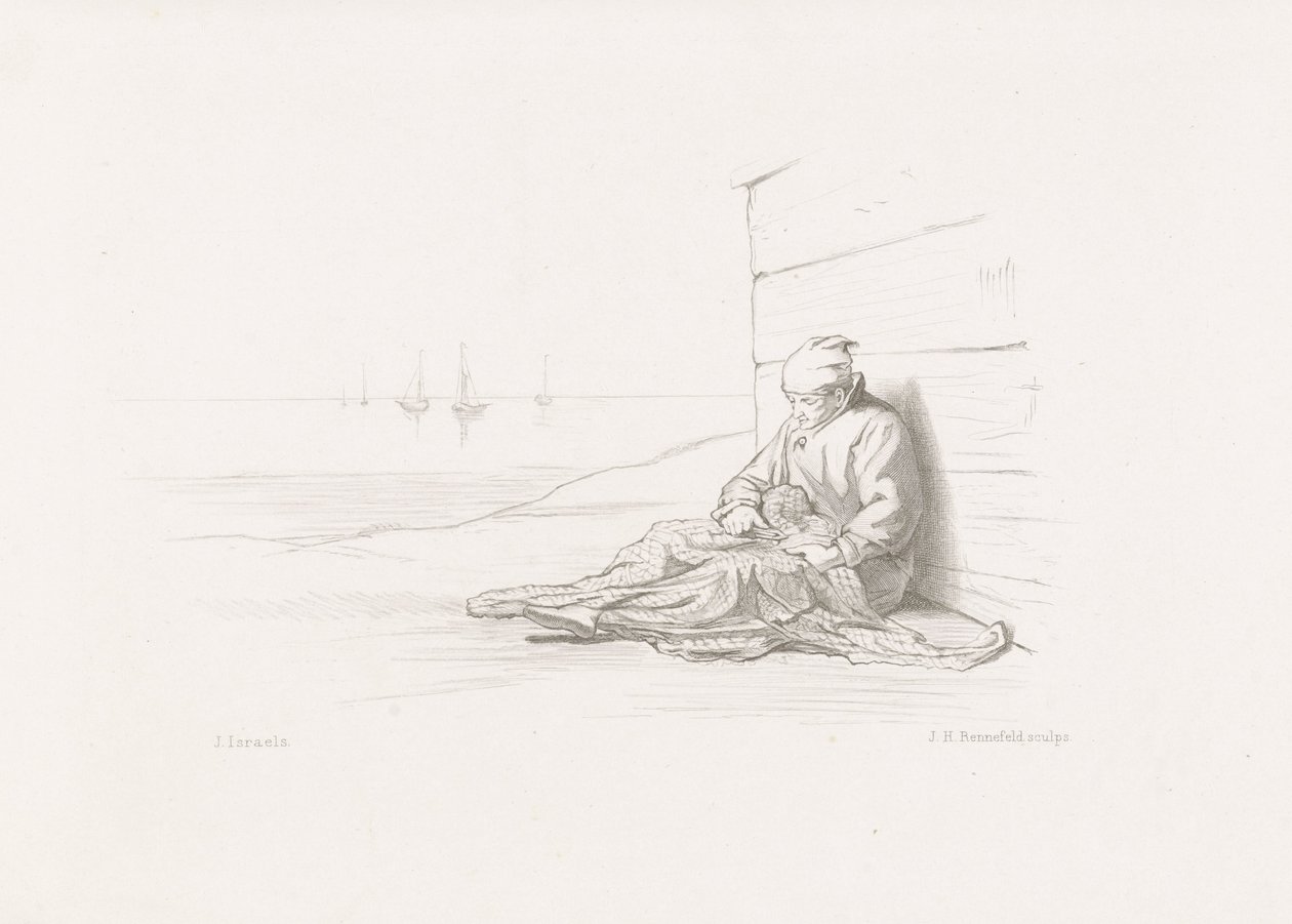 Réparation des filets - Johann Heinrich Maria Hubert Rennefeld