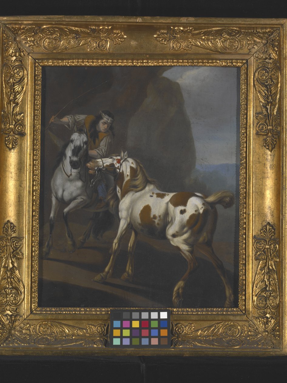 Indien domptant un cheval - Johann Heinrich Roos