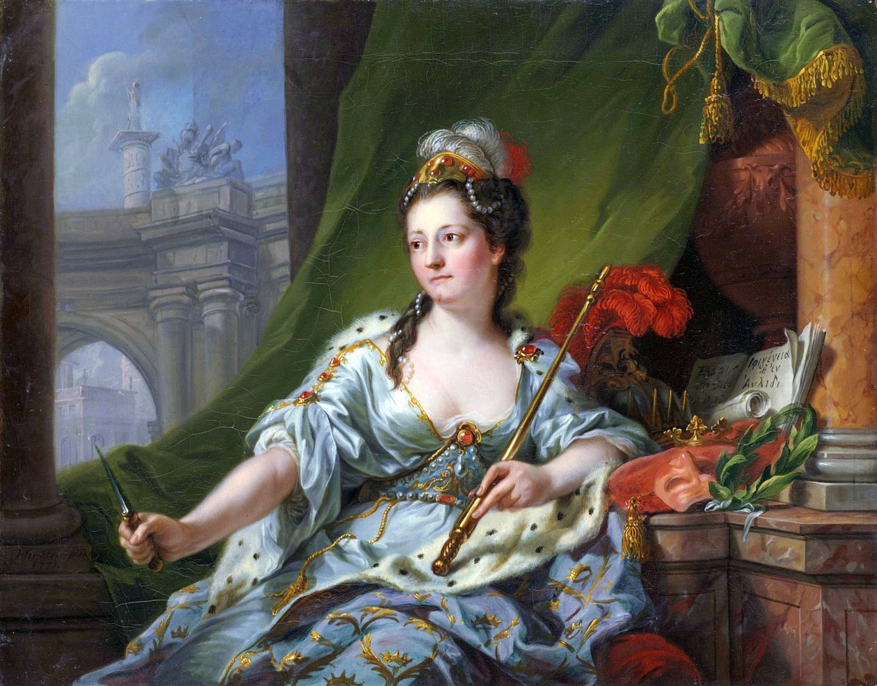 La muse Melpomene (les neuf muses, 1771) - Johann Heinrich Tischbein