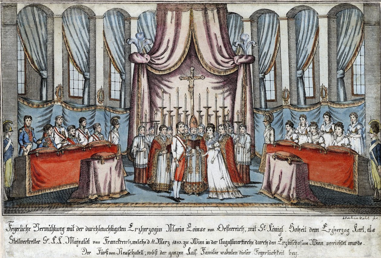 Marie-Louise épousa Napoléon par procuration à Vienne, avec l