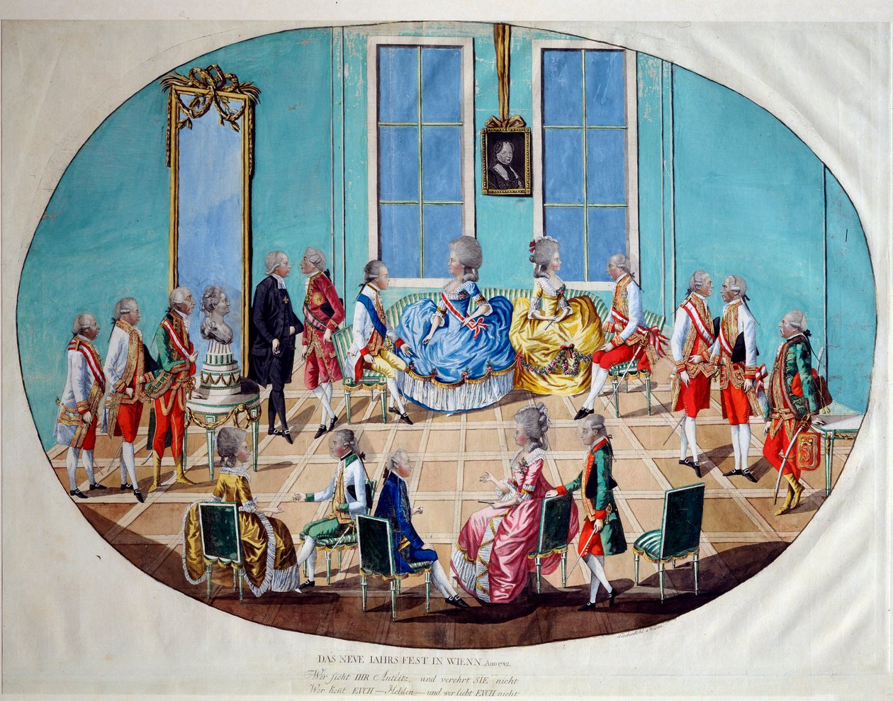 La célébration du Nouvel An à Vienne en 1782 - Johann Hieronymus Löschenkohl