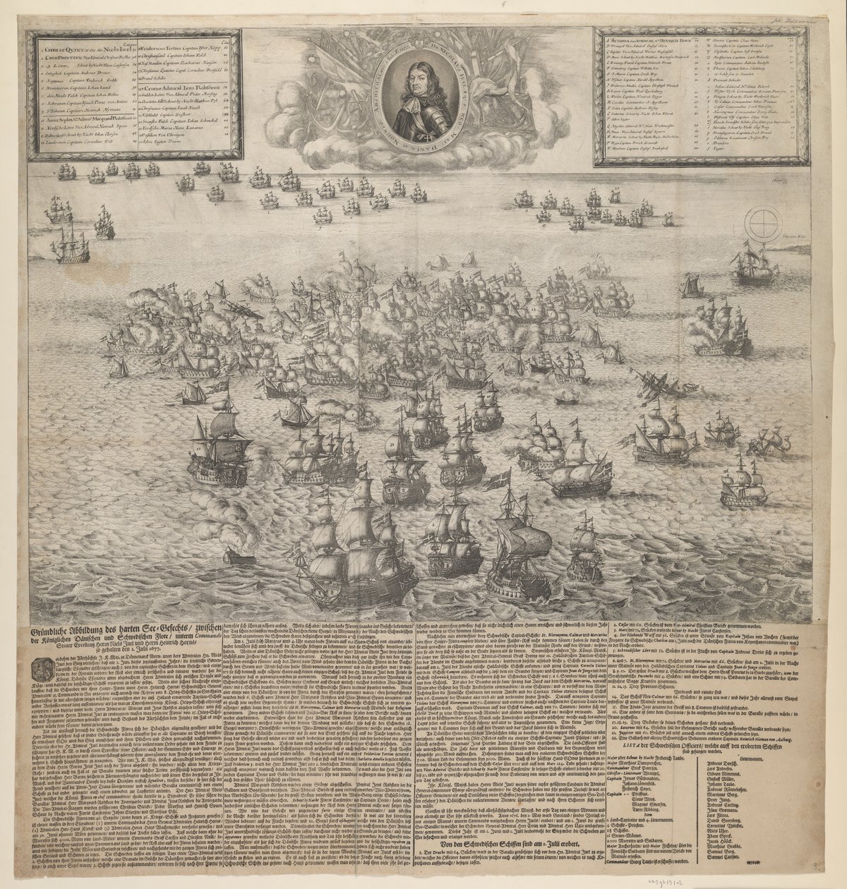 La bataille de la baie de Køge en juillet 1677 - Johann Husman