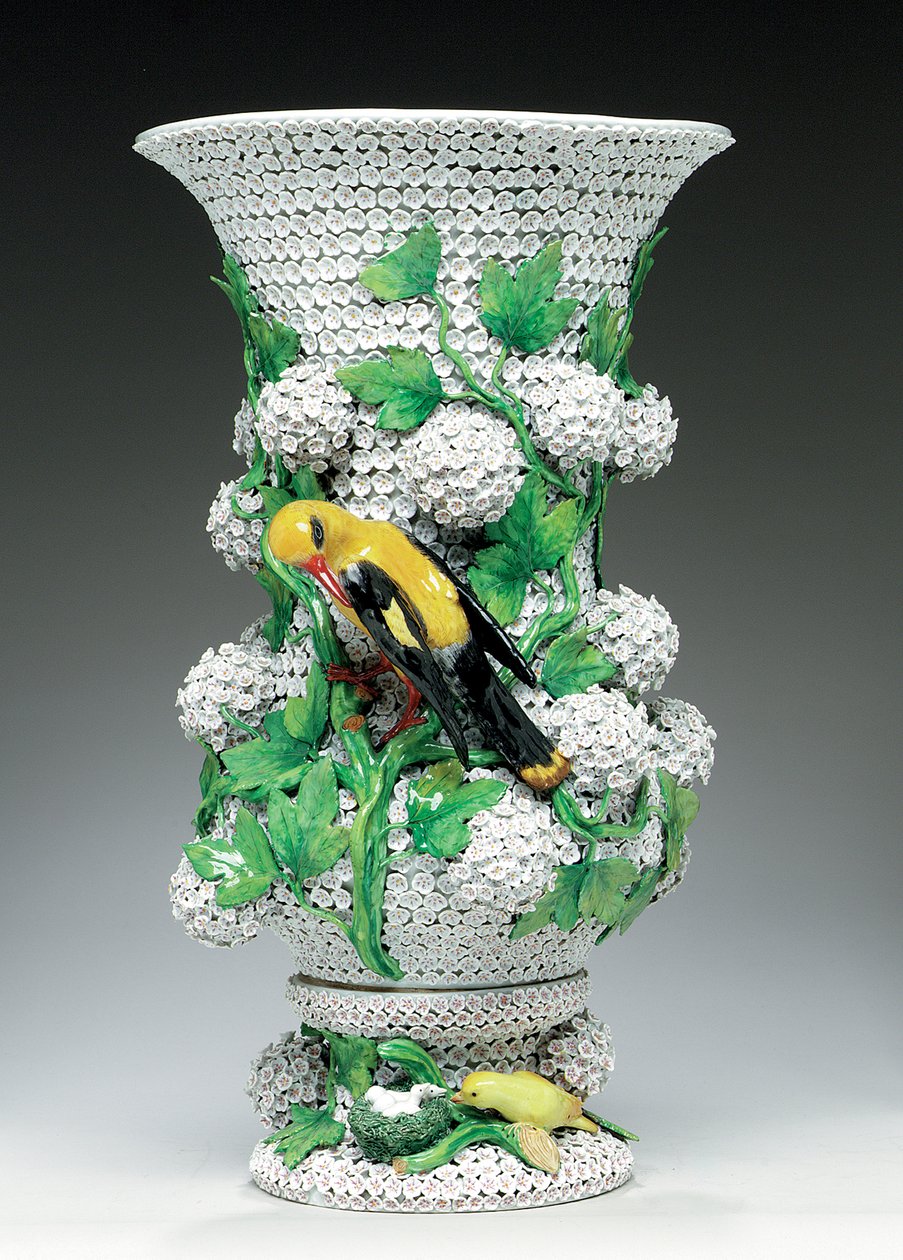 Vase Meissen Schneeballen, milieu à fin du XIXe siècle - Johann Joachim (after) Kändler