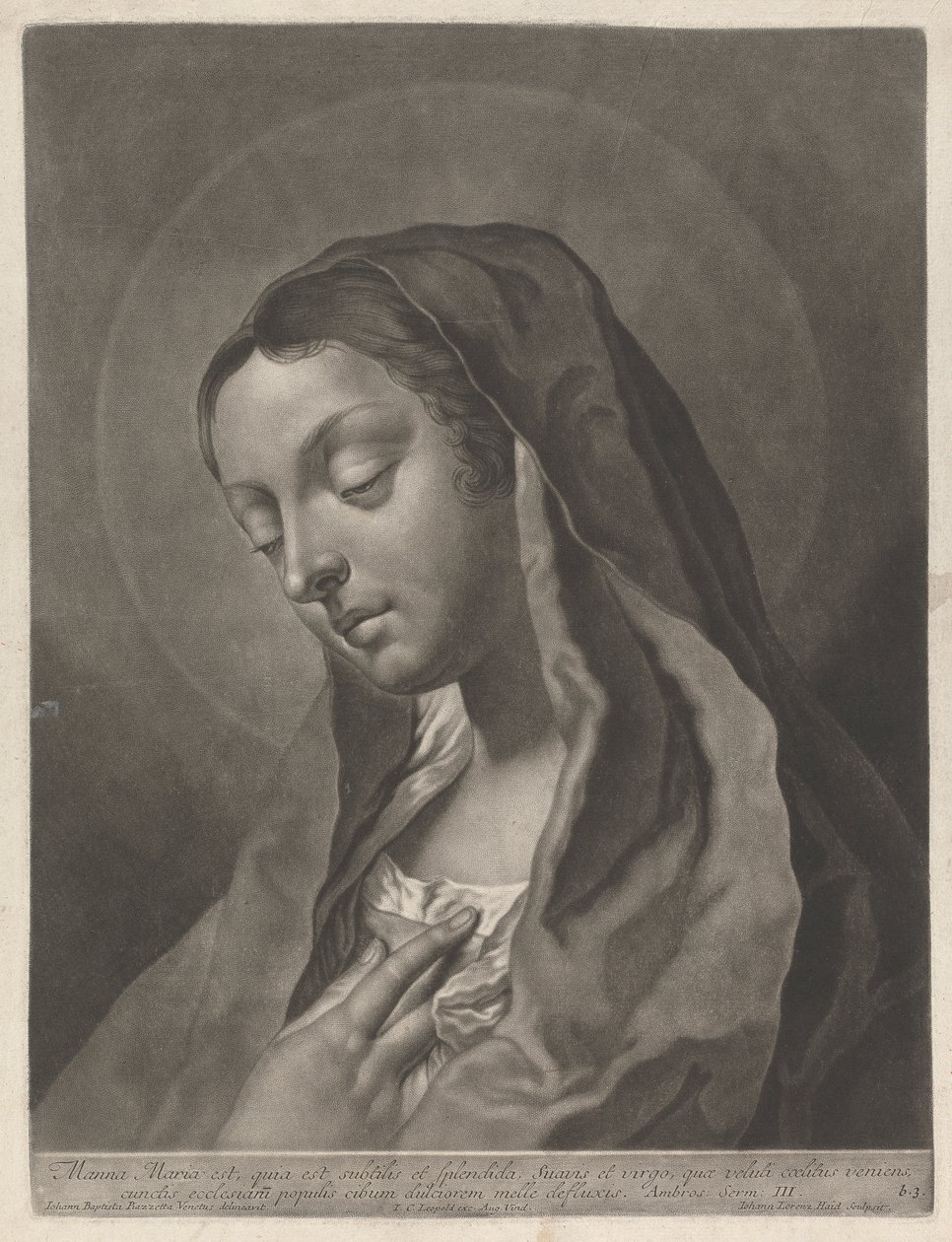 Manna maria est quia est subtilis et splendida suavis et virgo, quae veluti coelitus veniens, cunctis ecclesiaru populis cibum dulciorem melle defluxis - Johann Lorenz Haid