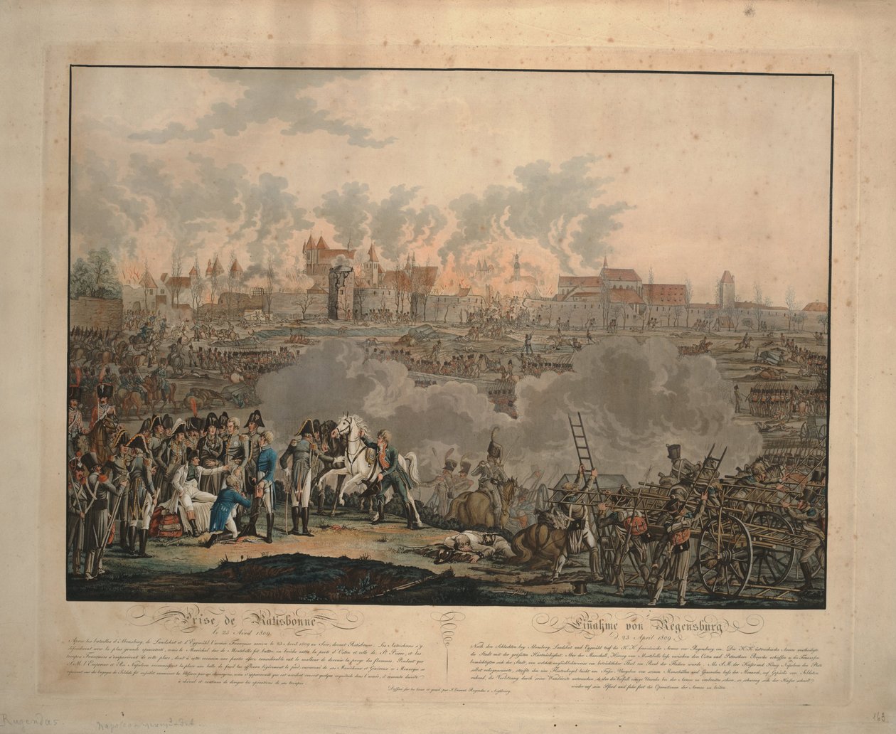 La bataille de Ratisbonne le 23 avril 1809, 1809 - Johann Lorenz Rugendas the Younger