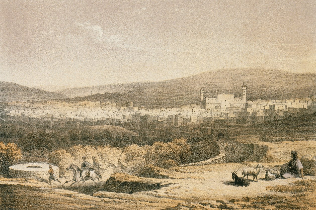 Vue de Bethléem - Johann Martin Bernatz