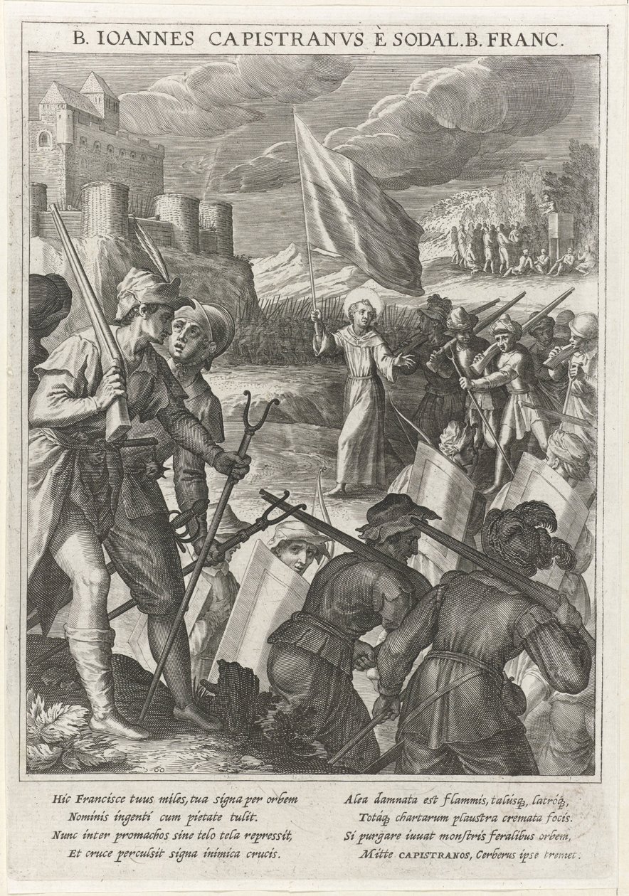 Saint Jean de Capistran mène les forces chrétiennes au siège de Belgrade - Johann Matthias Kager