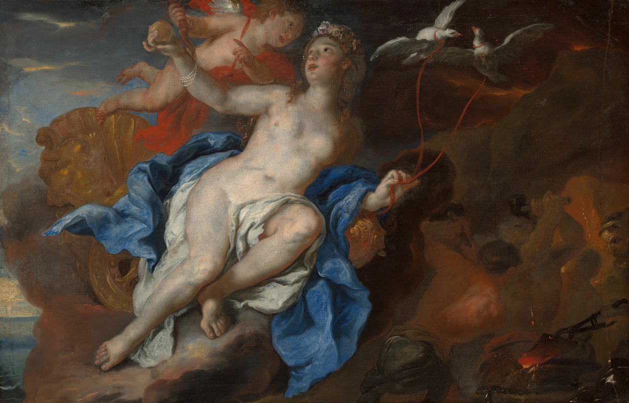 Vénus et Cupidon à la Forge de Vulcain, 1690-1695 - Johann Michael Rottmayr