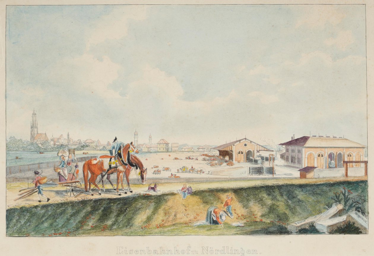 Cour de chemin de fer de Nördlingen - Johann Michael Voltz