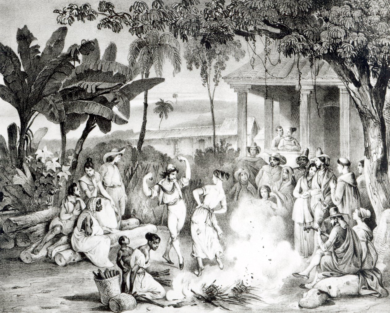 Danse Landu, gravée par Victor Adam et Monthellier - Johann Moritz Rugendas