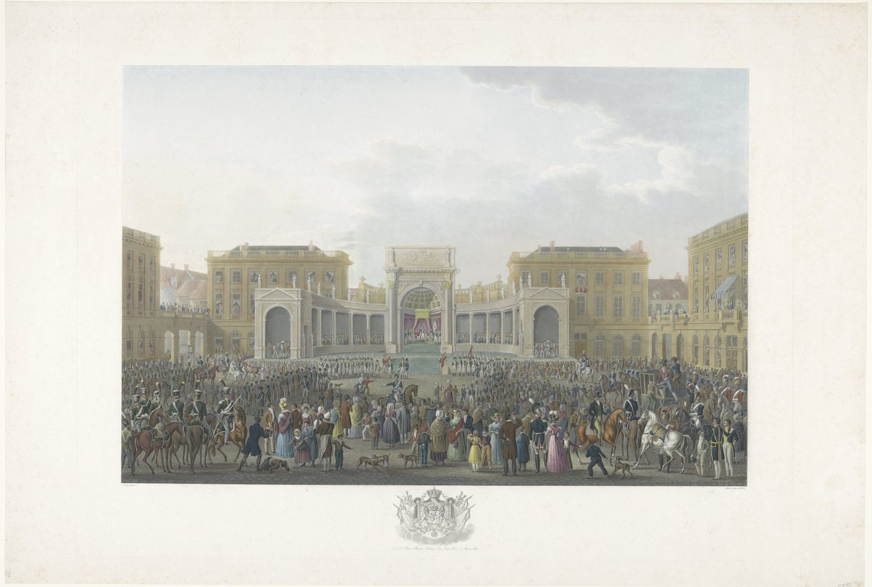 Inauguration de Guillaume Ier à Bruxelles le 21 septembre 1815 - Johann Nepomuk Gibèle