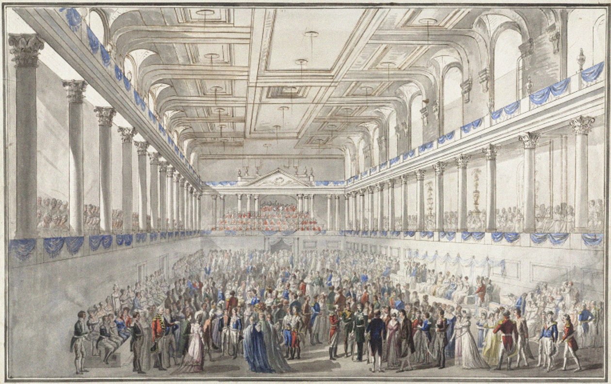 Redoute parée pendant le Congrès de Vienne le 9 octobre 1814, vers 1815 - Johann Nepomuk Hoechle