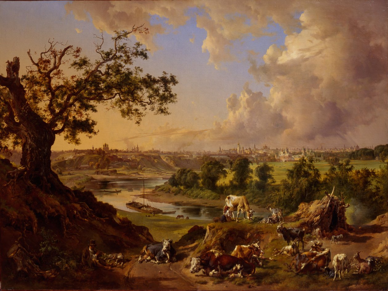 Vue de Moscou depuis les collines des Moineaux, 1837 - Johann Nepomuk Rauch