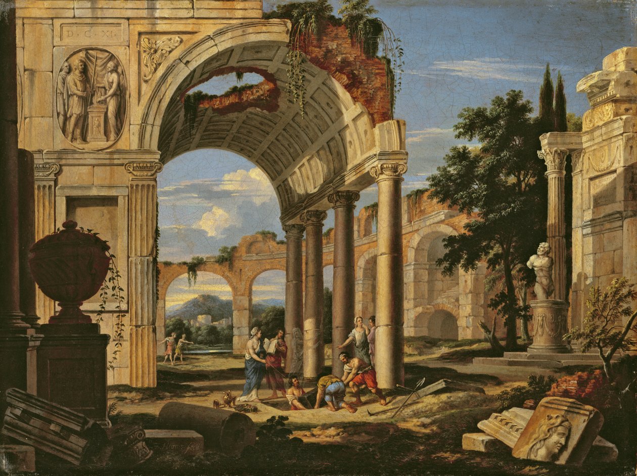 Paysage avec ruines, 1673 - Johann Oswald Harms