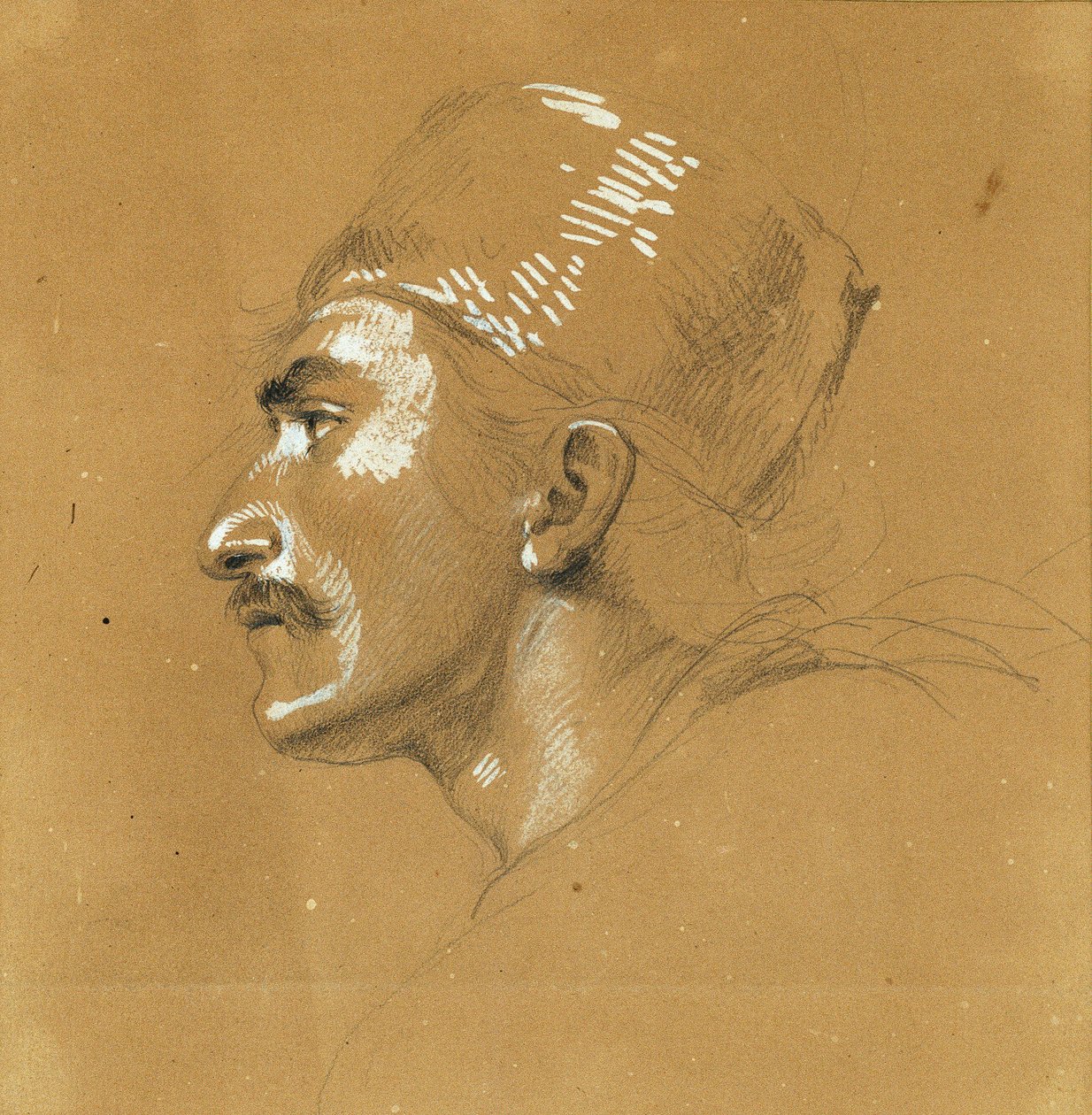 Étude de portrait pour "La sortie de Nikolaus Zriny devant la forteresse de Szigeth" - Johann Peter Krafft