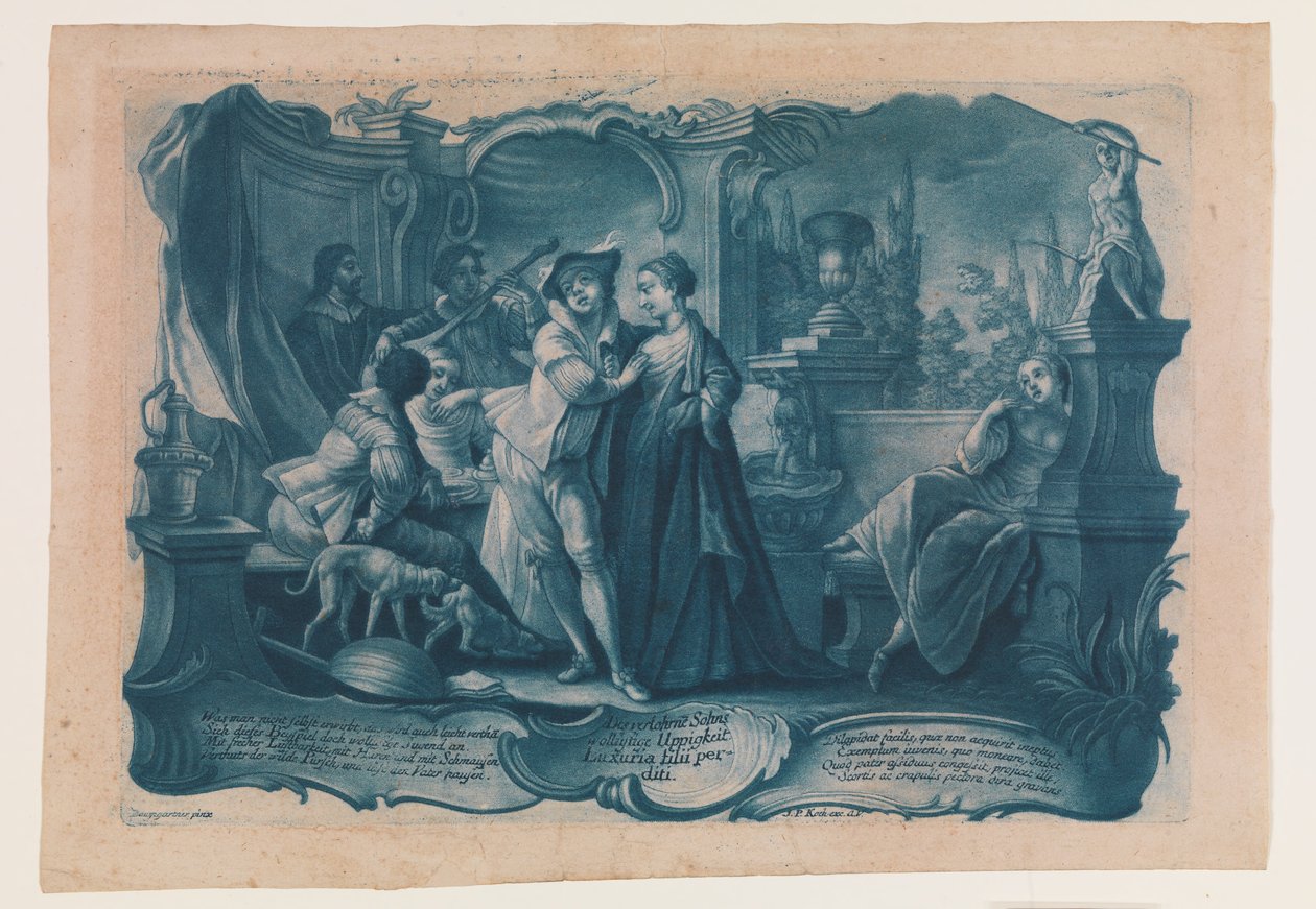 Le fils prodigue en compagnie de courtisanes - Johann Philip Koch