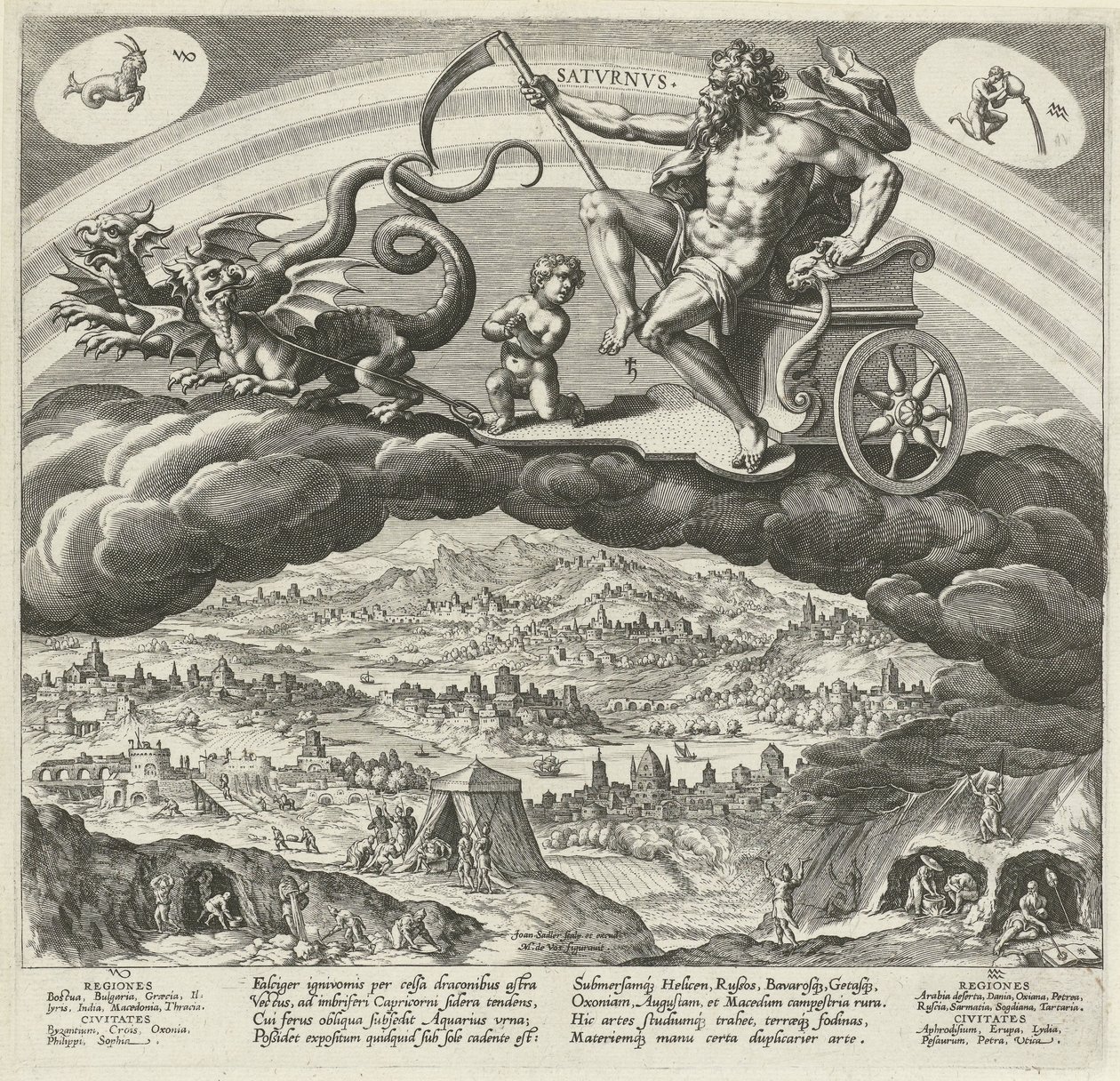 La planète Saturne et son influence sur le monde - Johann Sadeler (I)