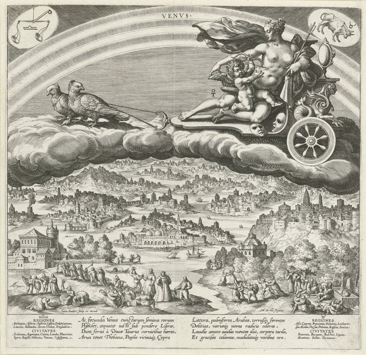 La planète Vénus et son influence sur le monde (Les sept planètes) - Johann Sadeler (I)