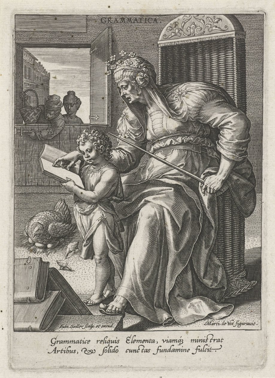 Grammaire (Les sept arts libéraux) - Johann Sadeler (I)