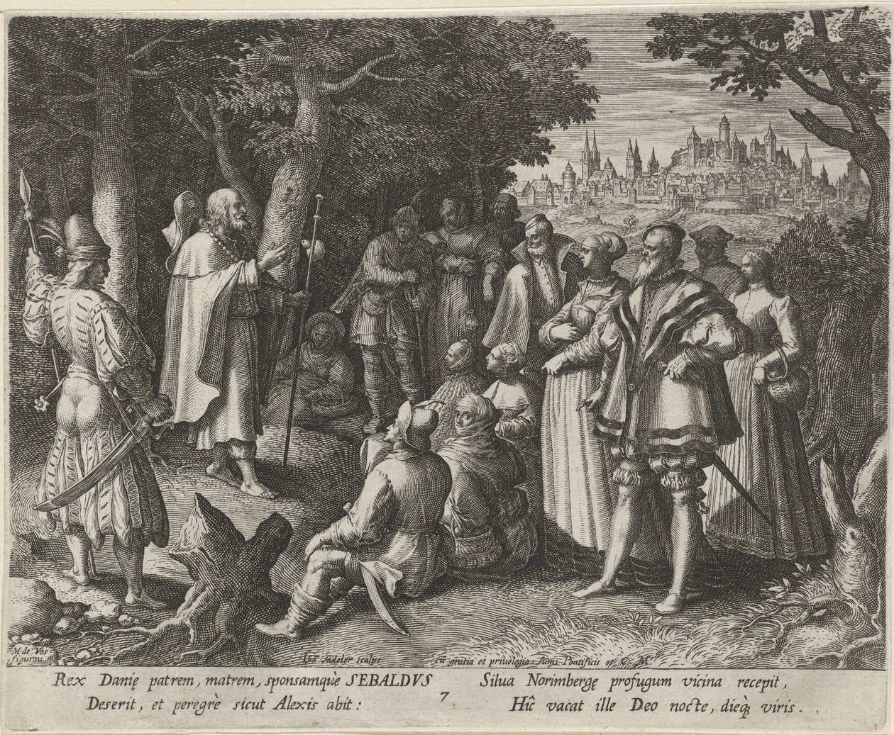 Saint Sebald de Nuremberg en ermite - Johann Sadeler (I)