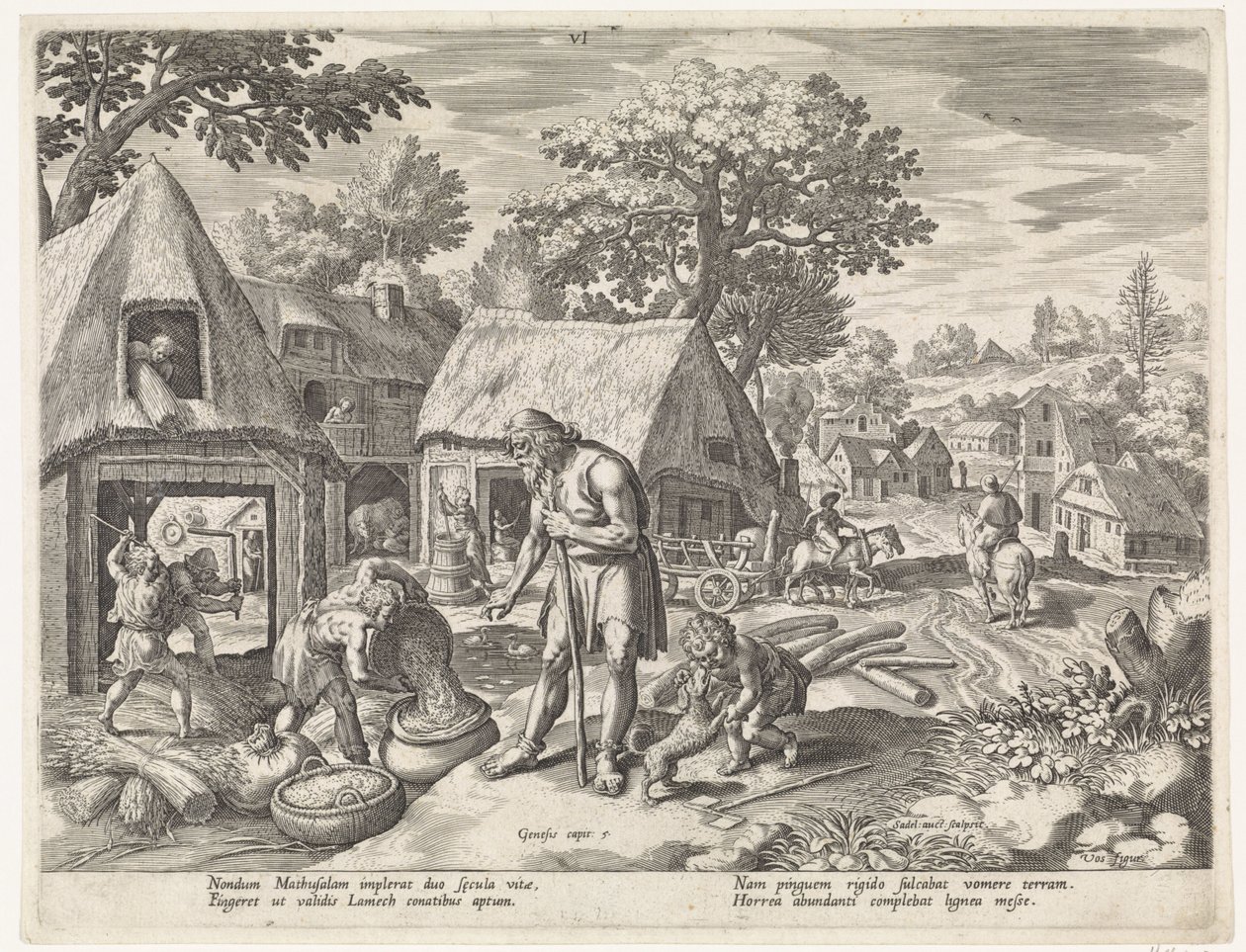 Mathusalem et ses enfants - Johann Sadeler (I)