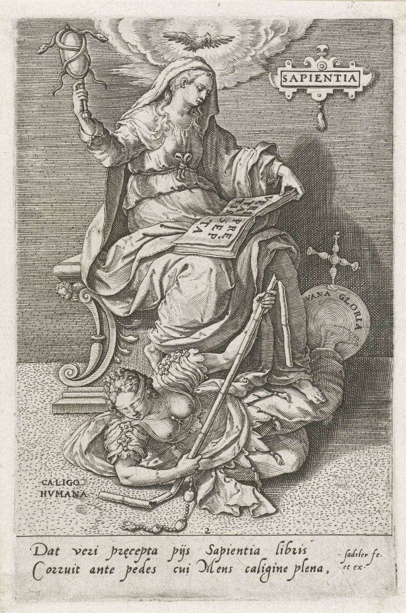 La Sagesse (Sapientia) triomphe de la Confusion Humaine (Caligo Humana) - Johann Sadeler (I)