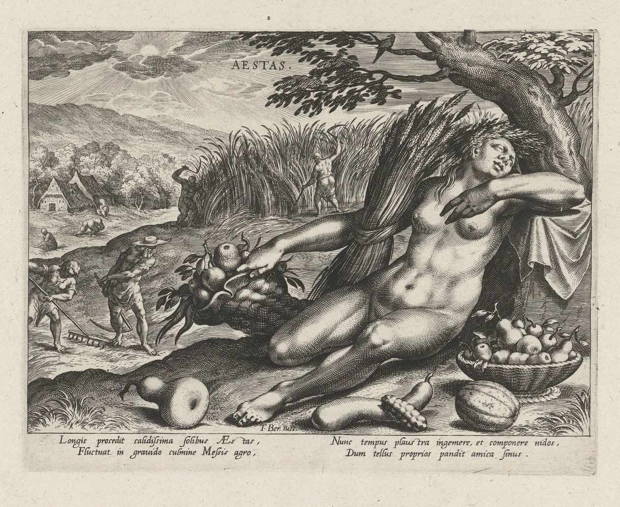 Été (Aestas) (Les quatre saisons) - Johann Sadeler (I)