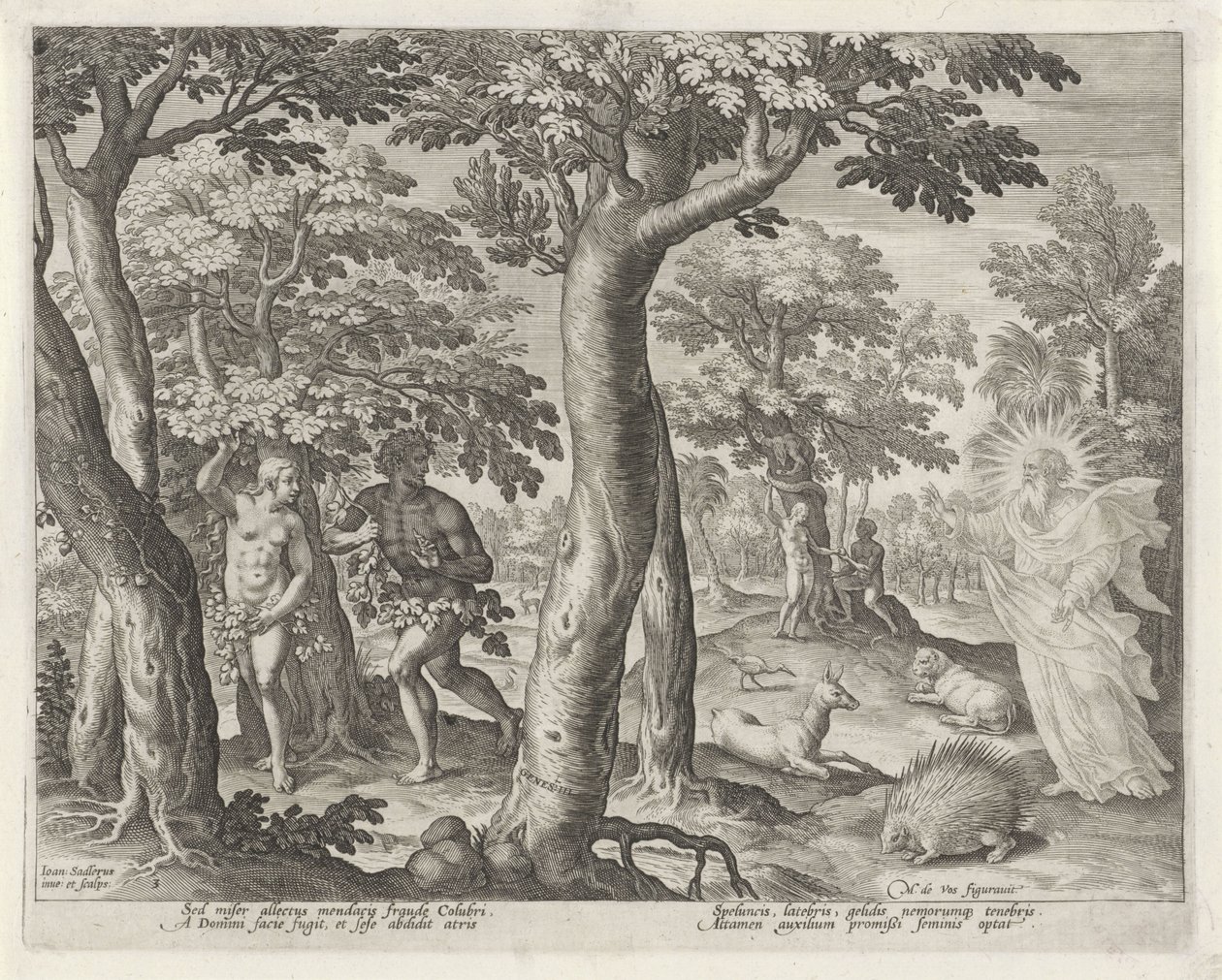 La Chute (Histoire de la famille de Caïn / Sur les bonnes et mauvaises actions) - Johann Sadeler (I)