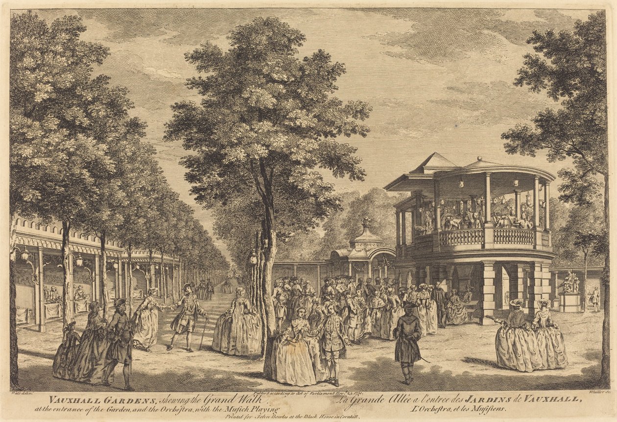 Vauxhall Gardens montrant la Grande Allée à l