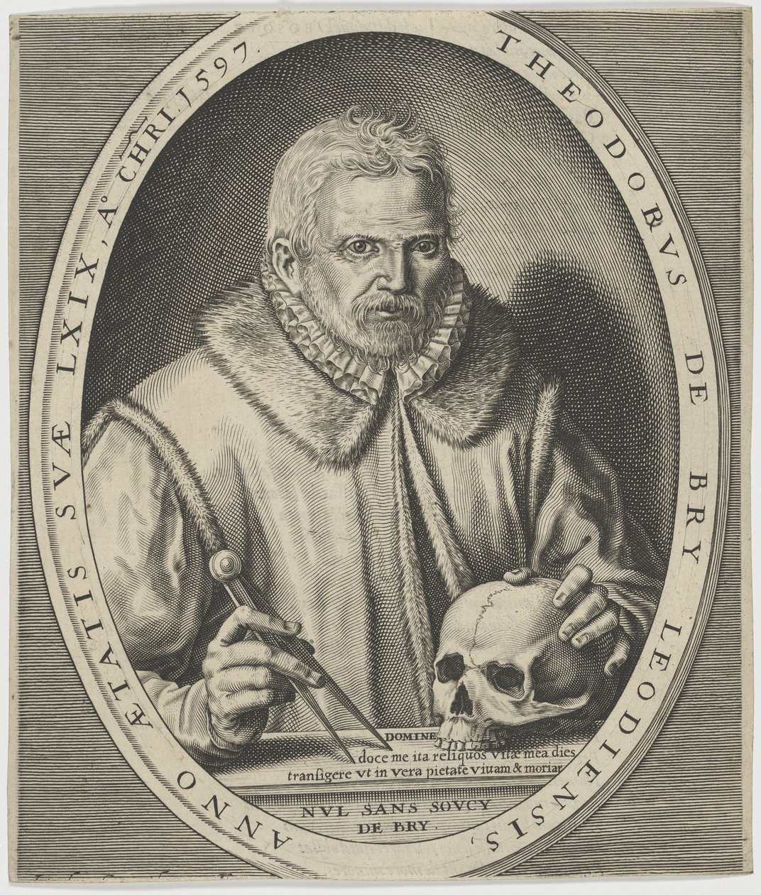 Portrait de Theodor de Bry 1528-1598, vers 1597 - Johann Theodor de Bry