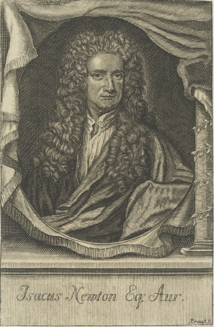 Portrait de Sir Isaac Newton 1642-1727, 1715 - Johann Ulrich Krauss
